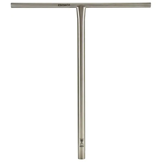 Guidon de trottinette freestyle longway kronos titanium chrome vue de face