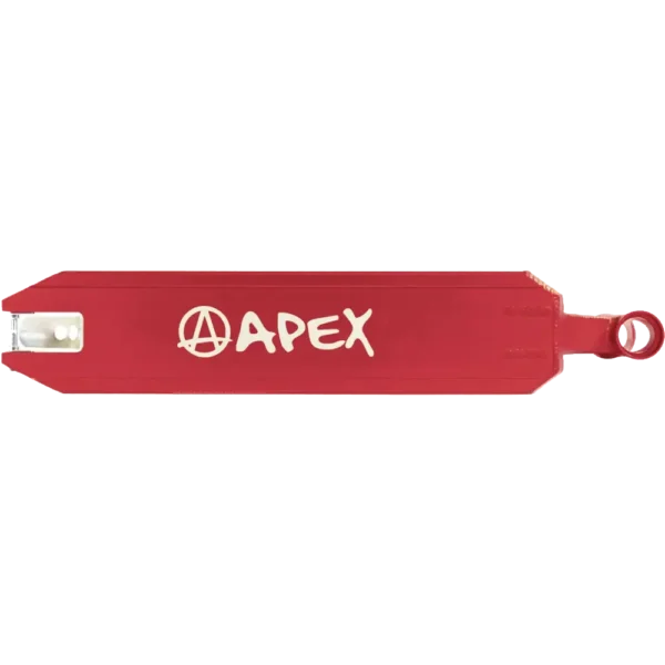 deck apex (plateau) pour trottinette freestyle vu de dessous couleur rouge