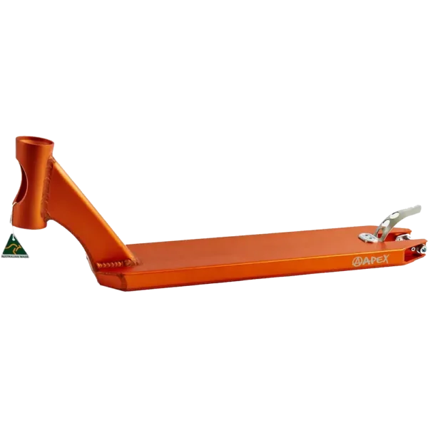 deck apex (plateau) pour trottinette freestyle vu de côté couleur orange