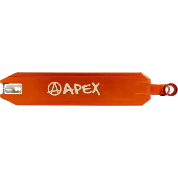 deck apex (plateau) pour trottinette freestyle vu de dessous couleur orange