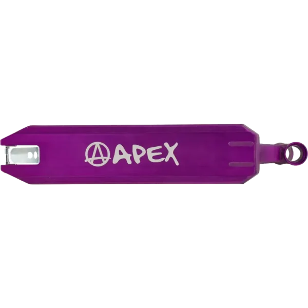 deck apex (plateau) pour trottinette freestyle vu de dessous couleur violet