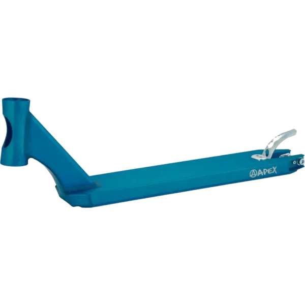 deck apex (plateau) pour trottinette freestyle vu de côté couleur turquoise