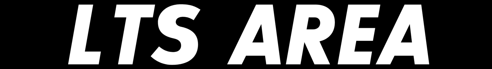 Logo Web LTS Area, fond noir texte en blanc.